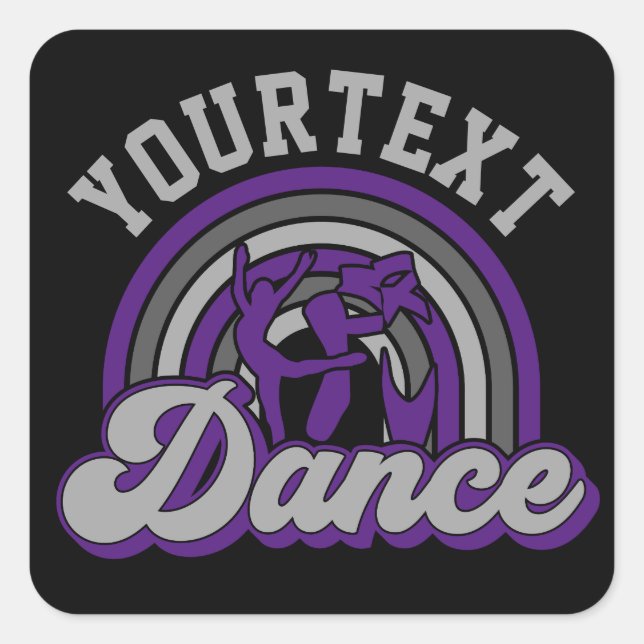Sticker Carré Danseur de ballet AJOUTER DU TEXTE Danse classique (Devant)