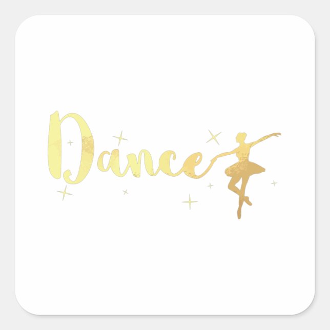Sticker Carré Danseur de ballet | Ballerina Tanzsport Cadeaux (Devant)
