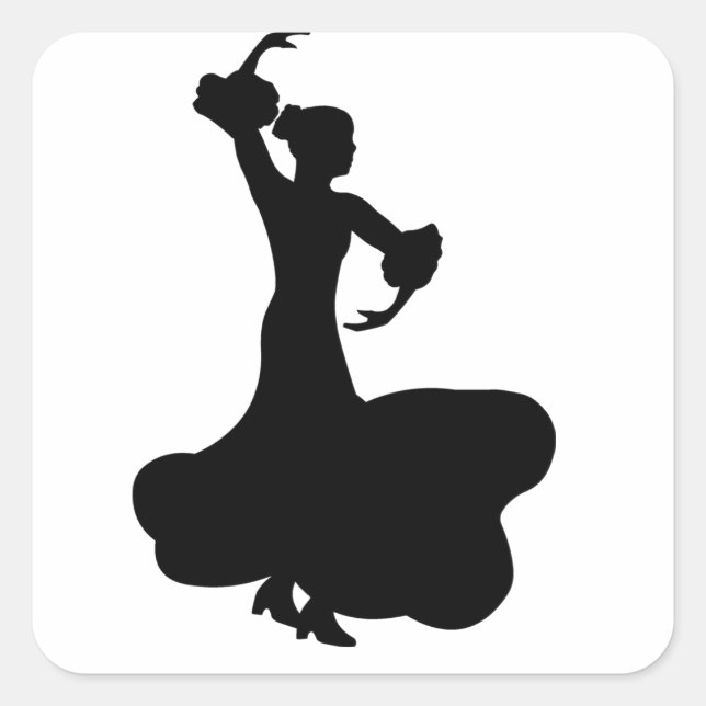 Sticker Carré Danseur flamenco (Devant)