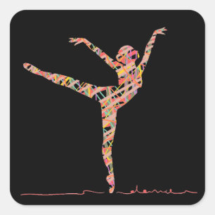 Sticker Carré Danseur moderne Ballet