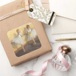 Sticker Carré Danseurs au Bar par Edgar Degas, Ballet Vintage