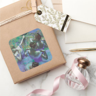 Sticker Carré Danseurs bleus par Edgar Degas, Impressionnisme Vi