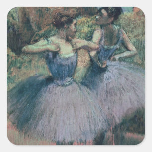 Sticker Carré Danseurs d'Edgar Degas   dans la violette