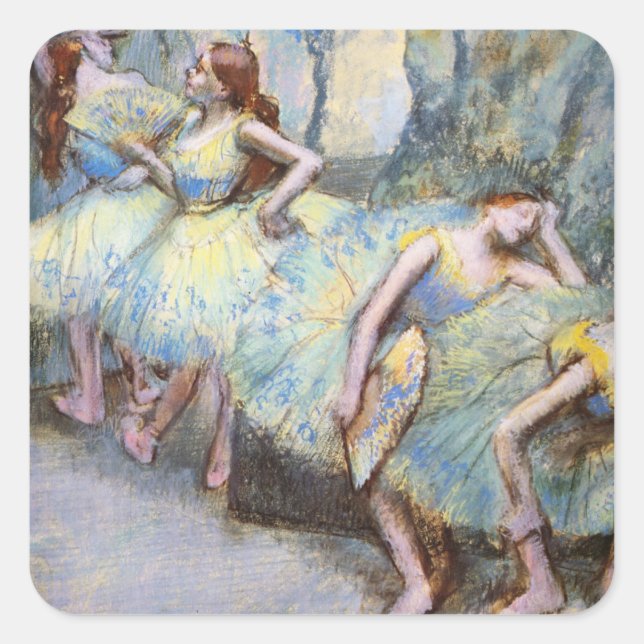 Sticker Carré Danseuse de ballet Degas Dansers d'art Peinture (Devant)