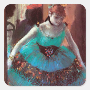 Sticker Carré Danseuse quittant sa chambre à coucher par Degas