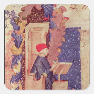 Sticker Carré Dante écrit "La Divine Comédie"