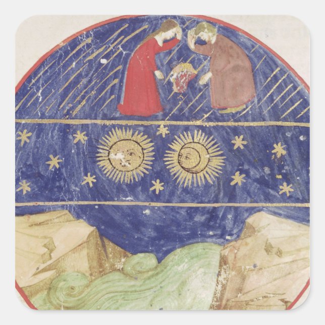 Sticker Carré Dante et Beatrice (Devant)