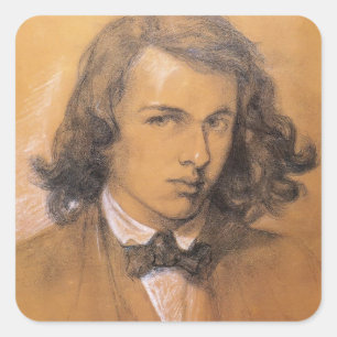 Sticker Carré Dante Gabriel Rossetti - Autoportrait