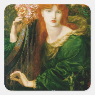 Sticker Carré Dante Gabriel Rossetti- la guirlande
