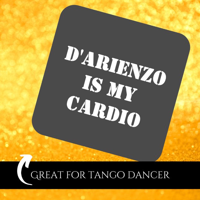 Sticker Carré D'Arienzo est mon cardio Tanguero Argentine Tango (Créateur téléchargé)