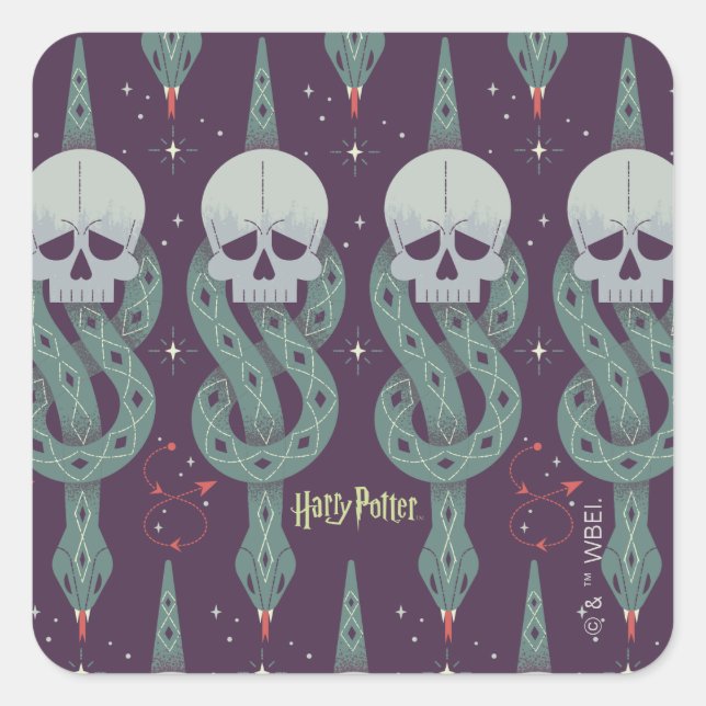 Sticker Carré Dark Mark Geometric Icon Pattern (Devant)