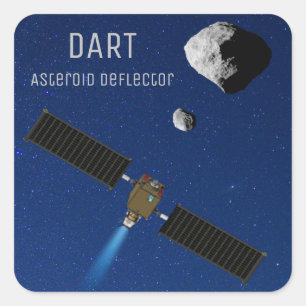 Sticker Carré DART Astéroïde Déflecteur Spacecraft