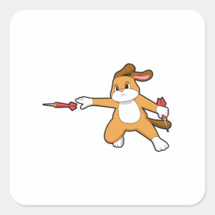 Sticker Carré Darts dog