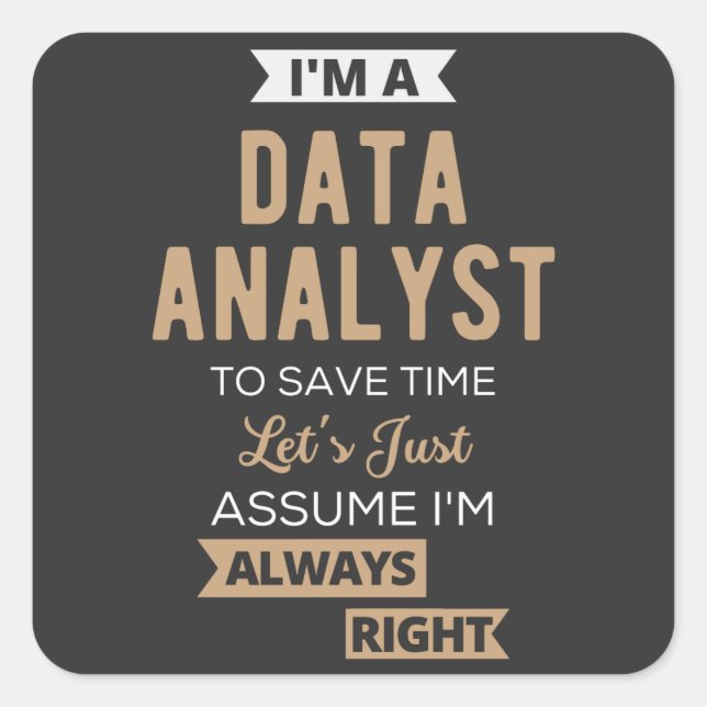 Sticker Carré Data Analyst (Devant)