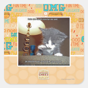 Sticker Carré Dats une petite fourrure d'étape je