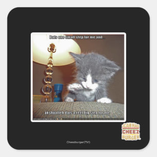 Sticker Carré Dats une petite fourrure d'étape je