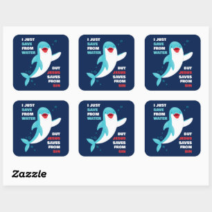 Sticker Carré Dauphin Foi Enfants Jésus Sauvons de saint chrétie