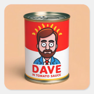 Sticker Carré Dave dans la sauce tomate