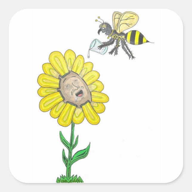 Sticker Carré Dave Nation Chauffeur de miel (Devant)