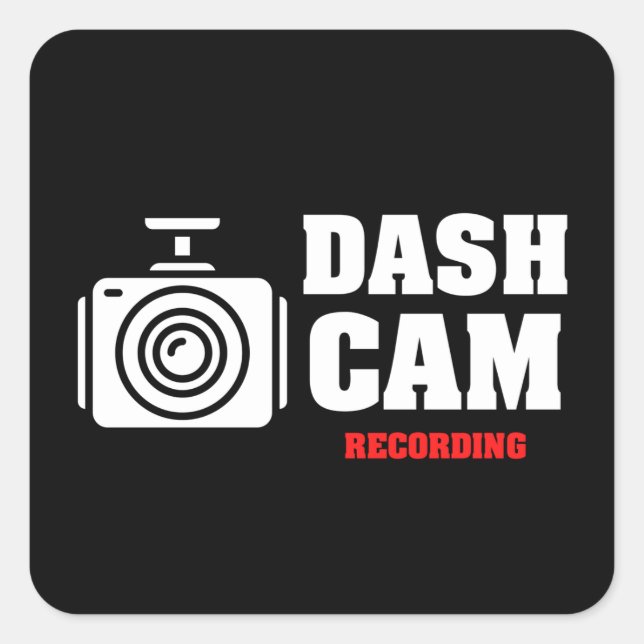 Sticker Carré d'avertissement de la caméra de sécu (Devant)