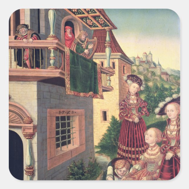 Sticker Carré David et Bathsheba, 1528 (Devant)