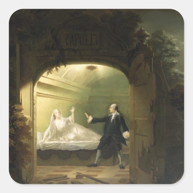 Sticker Carré David Garrick (1717-1779) et George Anne Bellamy ( (Devant)