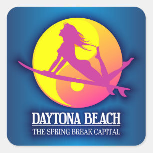 Sticker Carré Daytona Beach (Spring Break Capital)
