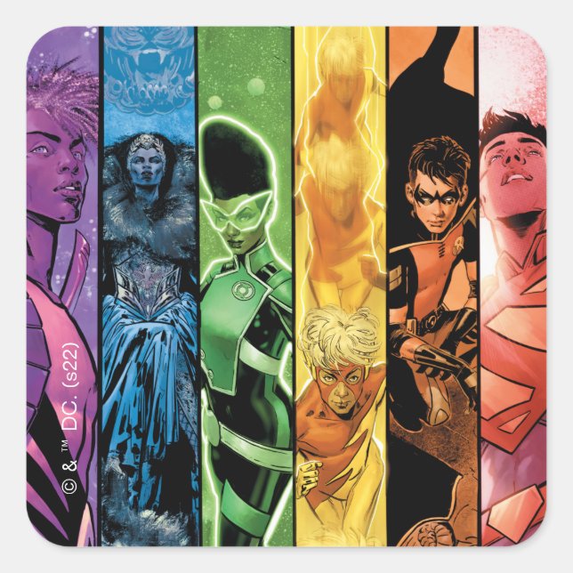 Sticker Carré DC Pride Comic Cover 2022 (Devant)