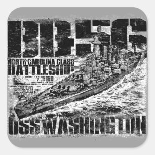 Sticker Carré de Battleship Washington