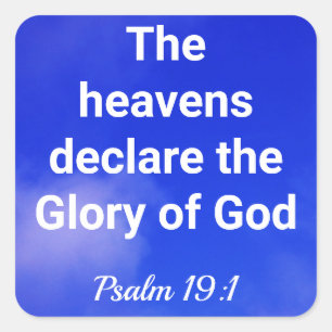 Sticker Carré De beaux paradis déclarent la gloire de Dieu