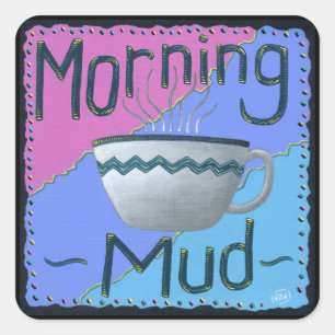 Sticker Carré de boue du matin