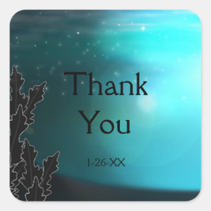 Sticker Carré De Dusk jusqu'à Dawn Blue Party Favoriser les auto