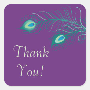 Sticker Carré de Fête des mariées de plumes de pao