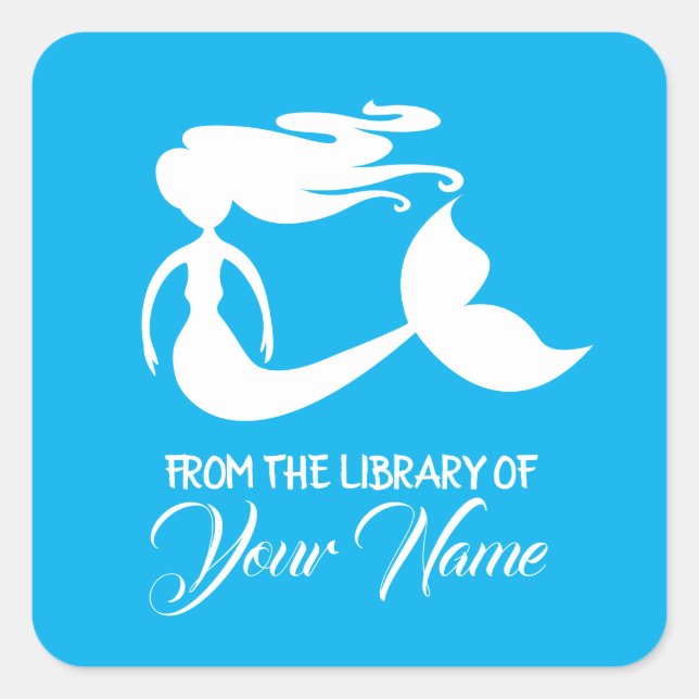 Sticker Carré De la bibliothèque d'autocollants pour enfants (Devant)