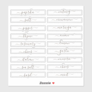Sticker Carré de l'armoire d'épices de l'organisation de l