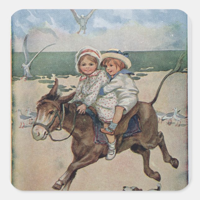 Sticker Carré De l'autre côté des sables (Devant)