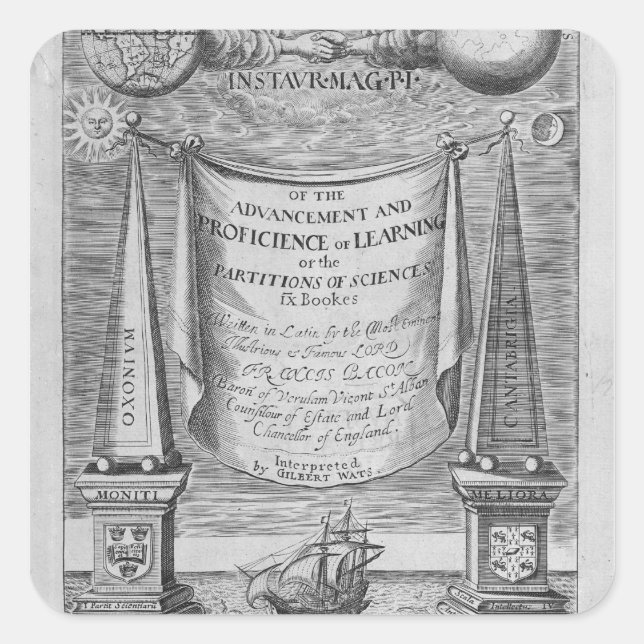 Sticker Carré 'De l'avancement et de la compétence de l'apprenti (Devant)