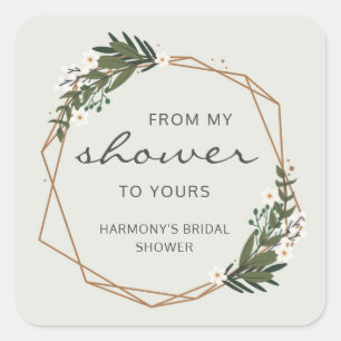 Sticker Carré De Ma Douche À Votre Fête des mariées géométrique