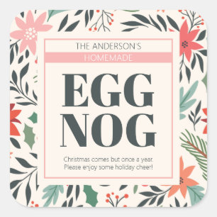 Sticker Carré de Noël Eggnog