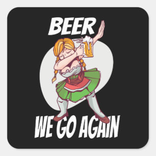Sticker Carré De nouveau de la bière à Munich Dirndl Volksfest