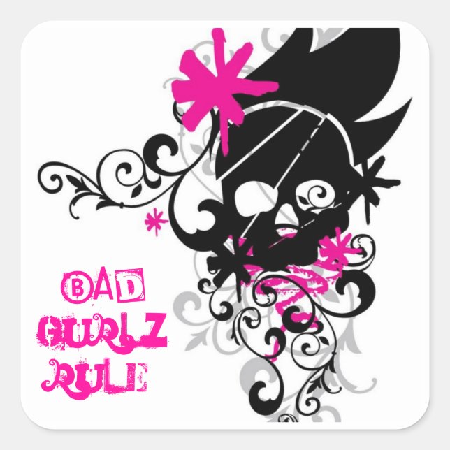 Sticker Carré de règle Gurlz incorrect (Devant)