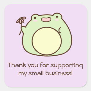 Sticker Carré de support commercial Frog