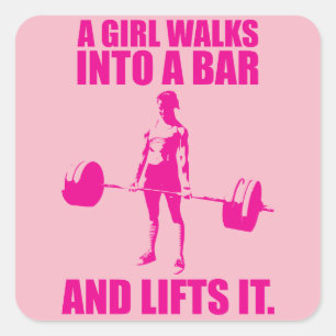 Sticker Carré Deadascenseur - Une Fille Se Promène Dans Un Bar E