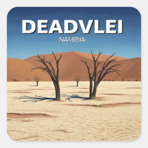 Sticker Carré Deadvlei Namibie Travel