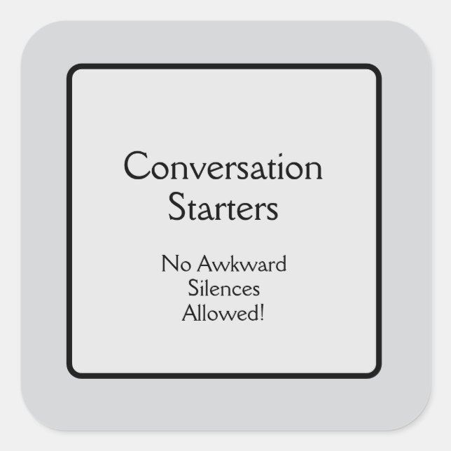 Sticker Carré Début de la conversation (Devant)