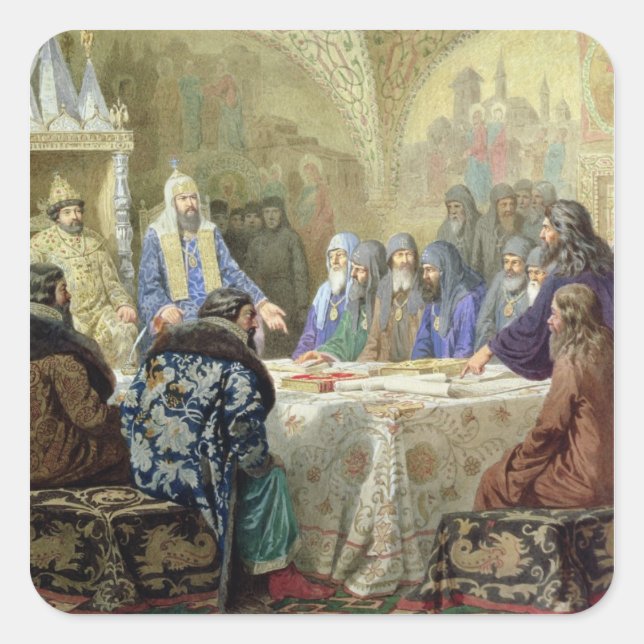 Sticker Carré Début de la dissidence religieuse en Russie (Devant)