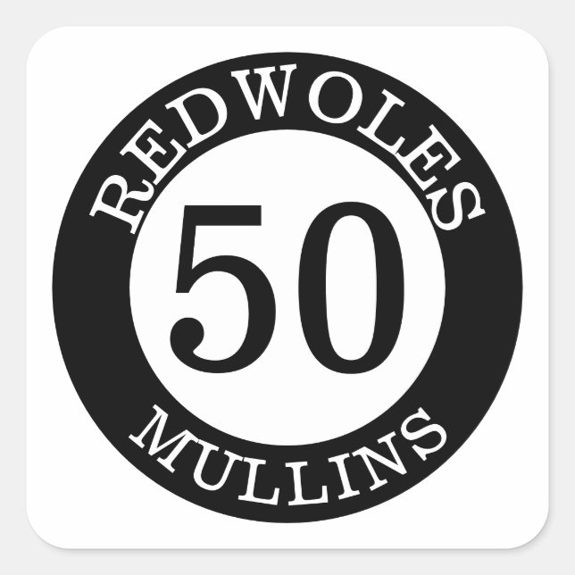 Sticker Carré Décalage personnalisé des boutons de baseball (Devant)