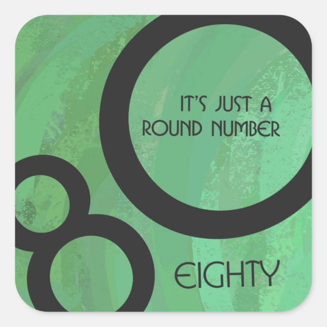 Sticker Carré Décennie verte 80e anniversaire (Devant)