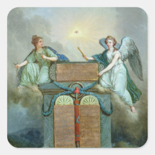 Sticker Carré Déclaration des Droits de l'homme et de la Citizen