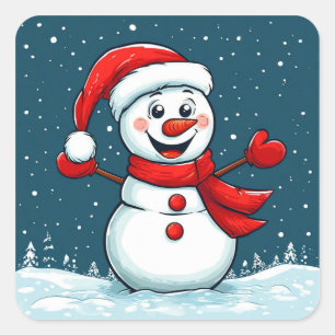 Sticker Carré 🎄 Décoration de Noël pour enfants en forme de bon